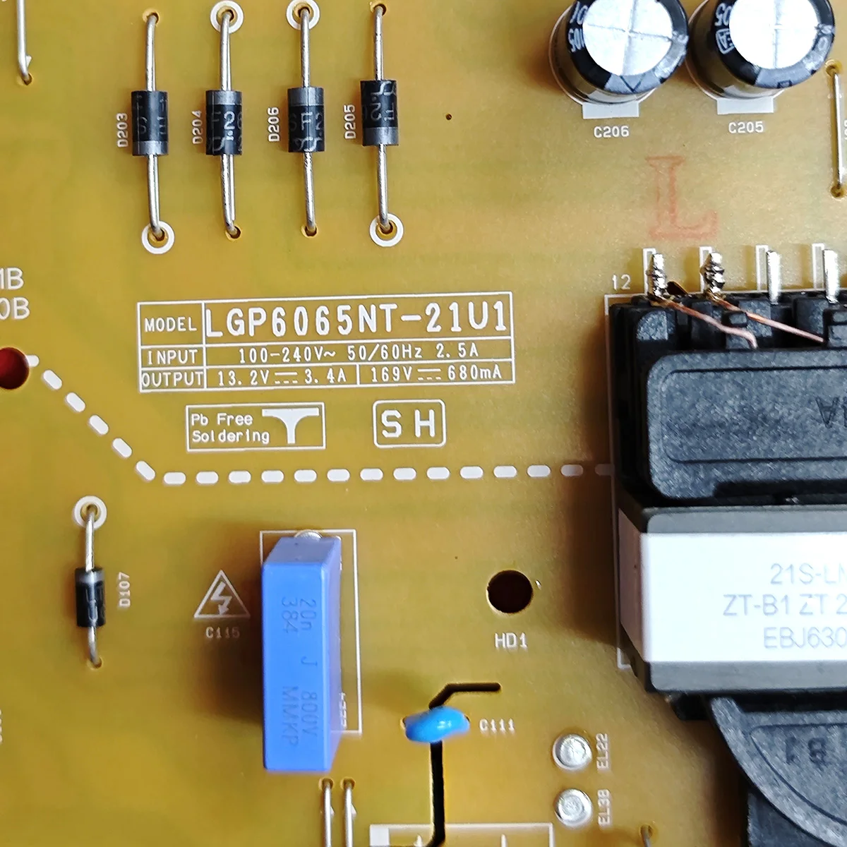 Original Testing Work Power Board für LGP6065NT-21U1 eax69501602 eay65895532