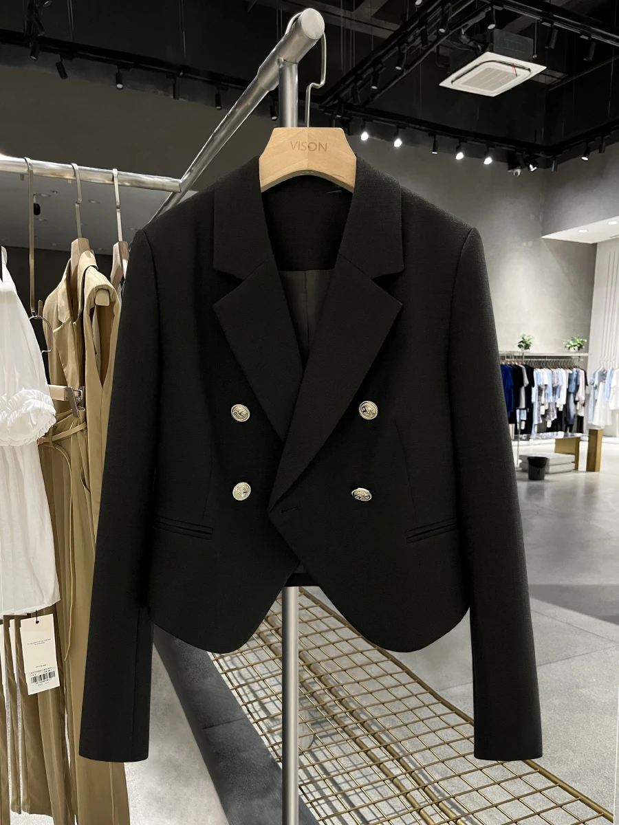 

Женский деловой жакет Ele ort Bla с длинными рукавами, подплечниками, на пуговицах, из полиэстера