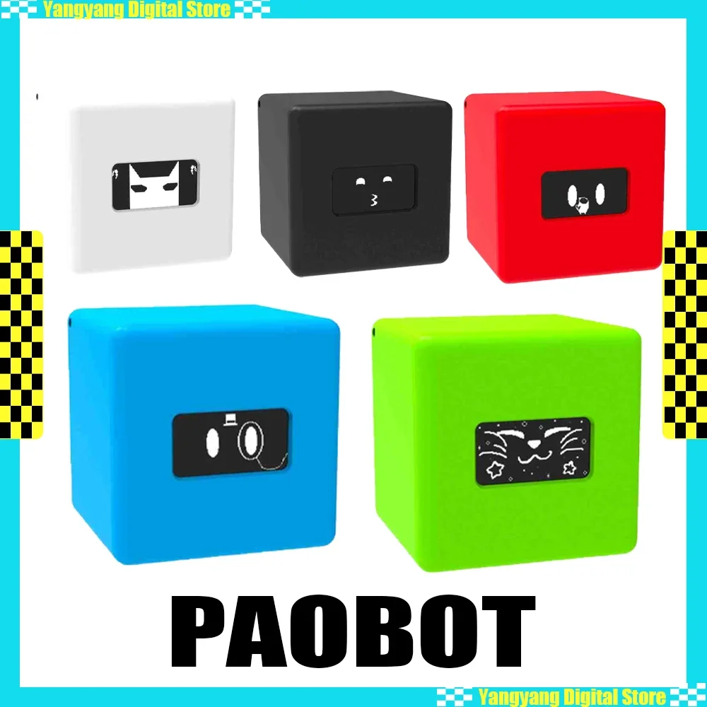 PAOBOT Children's Companion Robot Intelligent Emotional Interaction Desktop Toy Electronic Pet Mini Robot Children's Gift