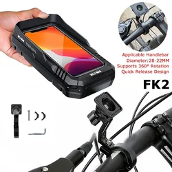 360 ° Rotatable Bicycle Handlebar Bag Rainproof Quick Release Bike Bag Touch Screen Bag 7.0inch Phone Cycling Bag