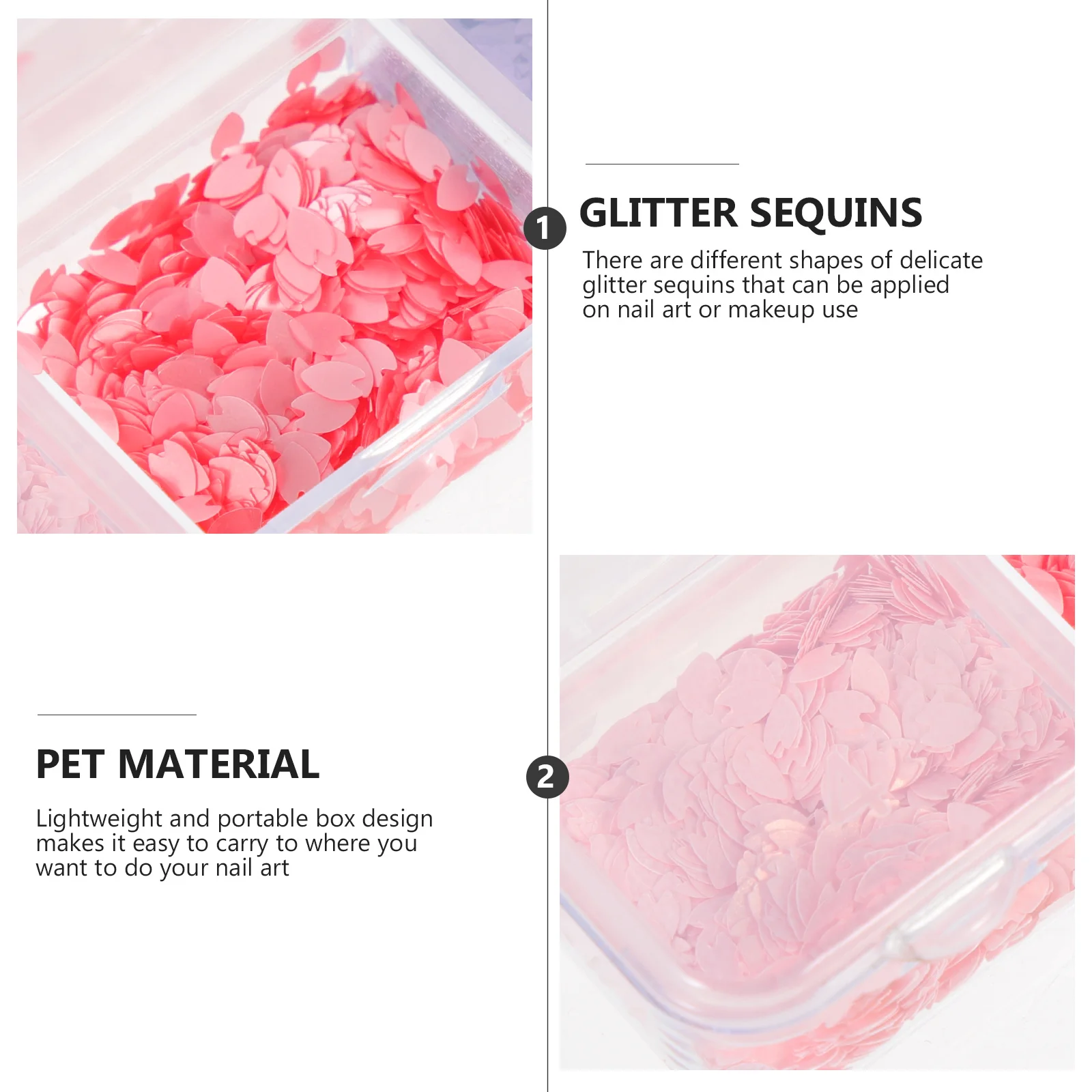 

3 Boxes Nail Glitter Sequins DIY Manicure Shiny Nail Art Decorations Durable Pet Material Makeup Sequins DIY Manicure Decors