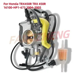 ATV Motorcycle TRX450R Engine Accessories Carburetor For Honda TRX 450R 16100-HP1-673 2004-2005 Intake Fuel Equipment Parts
