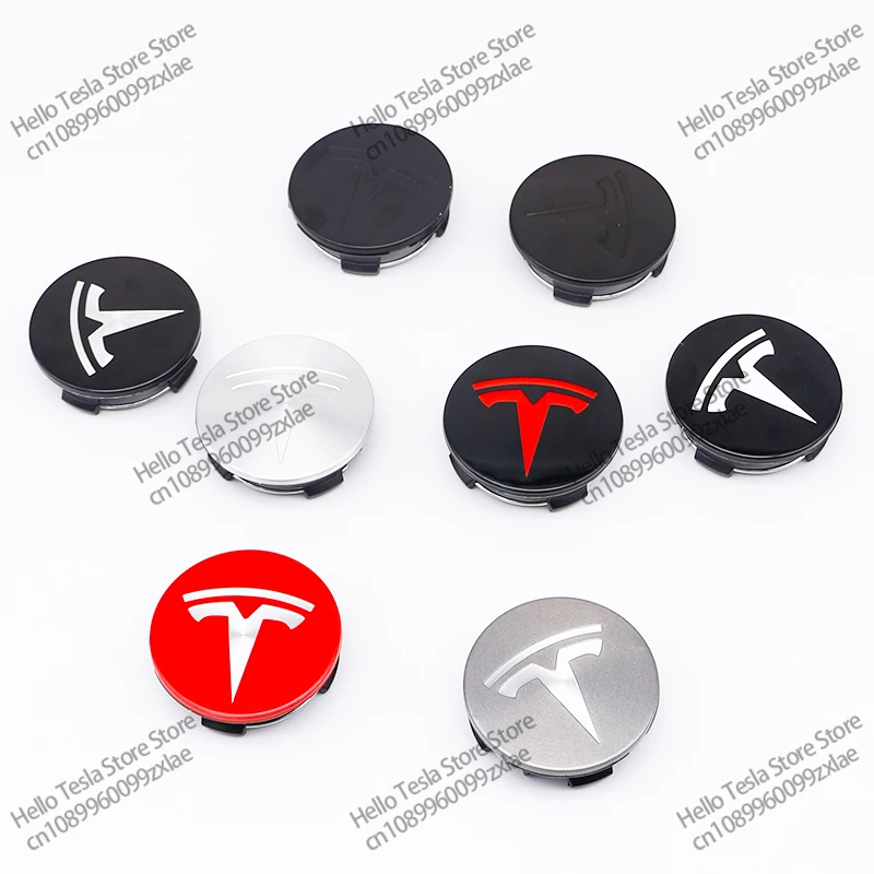 Untuk Tesla Model 3 Model Y penutup lencana Hubcaps 4 buah 56mm tutup pusat roda untuk Tesla Model Y X S 2023 Aksesori Mobil