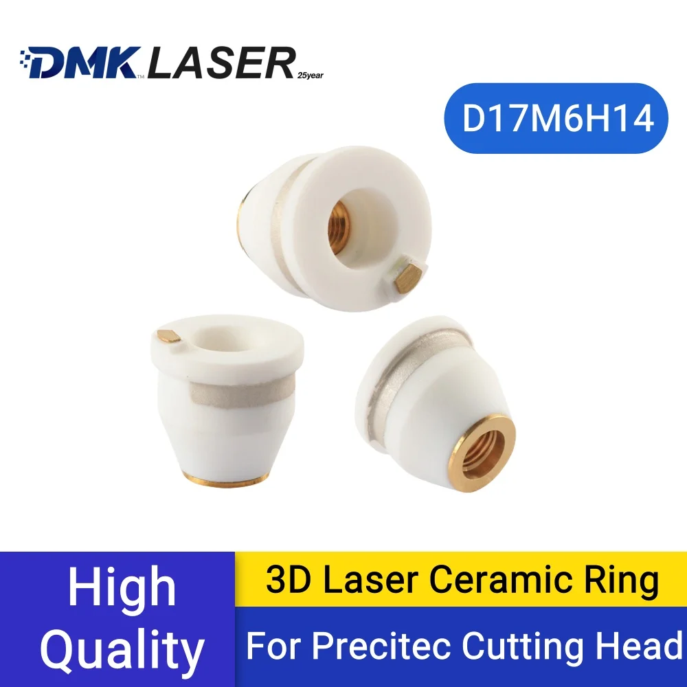 

DMK Precitec 3D Laser Ceramic Nozzle Holder Ring Connector Holder D17 M6 H14 for precitec Laser Head KT M1.5" KN Nozzles Part