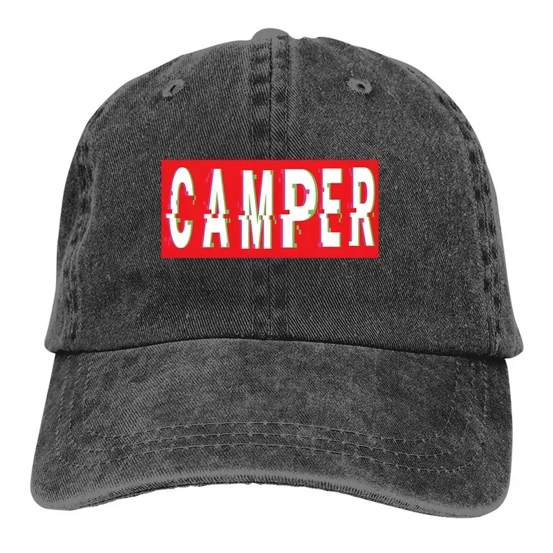 

Glitch Camper Gamer Baseball Cap Men Hats Women Visor Protection Snapback Camper Camping Caps