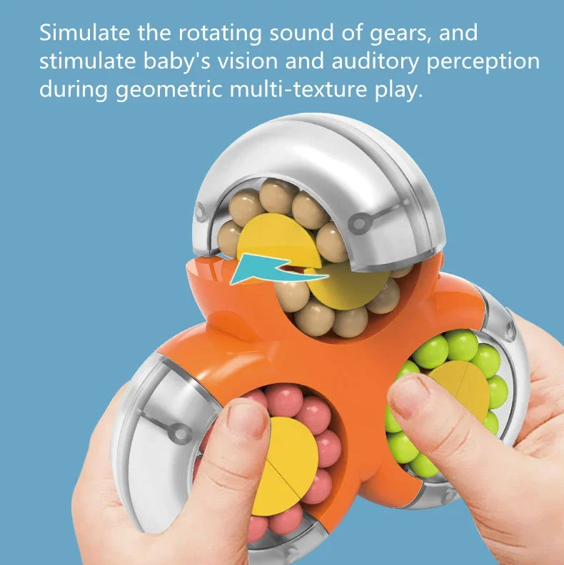 Juguetes creativos de cubo de descompresión para niños, triángulo giratorio mágico y formas cuadradas, regalos para aliviar el estrés para juegos infantiles