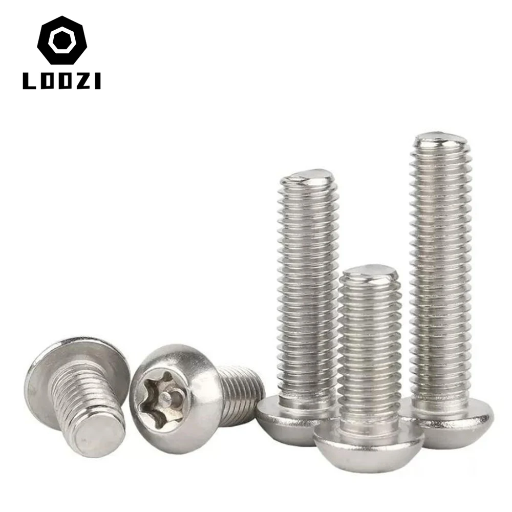 Sechs Lappen-Torx-Knopf aus Edelstahl 304, runder Kopf mit Stift, Diebstahlschutz, manipulationssicher, Sicherheitsbolzen, Schraube M3, M4, M5, M6, M8, M10, M12 – Detail 4
