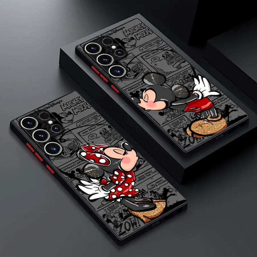 Capa Disney Mickey Minnie Mouse para Samsung Galaxy S26 S24 Plus S25 Ultra S21 S22 Note 20 10+ S23 FE S20