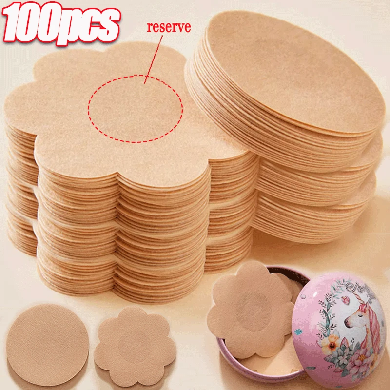 2/100pcs Nipple Cover Stickers Women Breast Lift Tape Pasties Invisible Self-Adhesive Disposable Bra Padding Chest Paste Patch