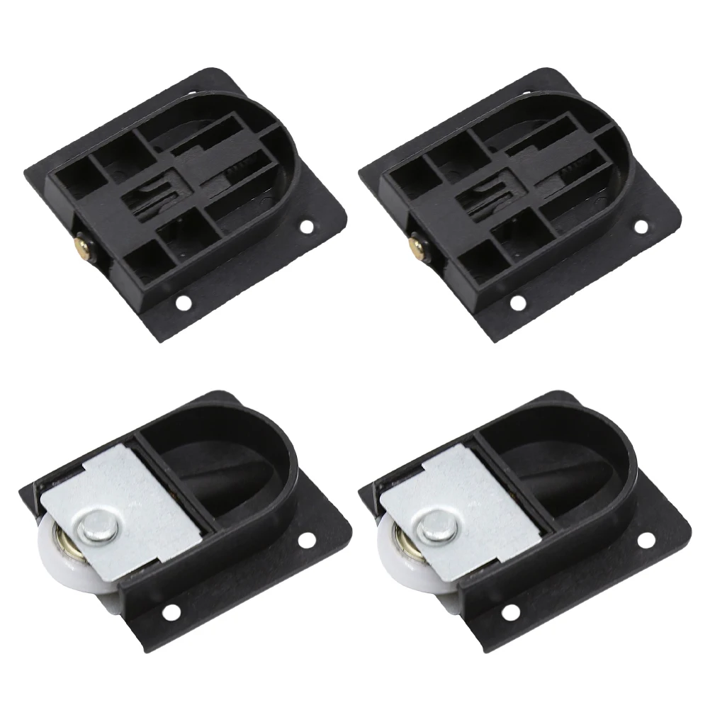 

4 Pcs Black Plastic Sliding Door Wheel Heavy Duty Silent Closet Cabinet Rollers Ball Bearings Furniture Hardware