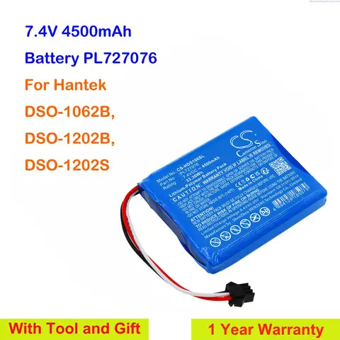 Аккумулятор Cameron Sino 7.4V 4500 мАч синего цвета для Hantek DSO-1062B, DSO-1202B, DSO-1202S