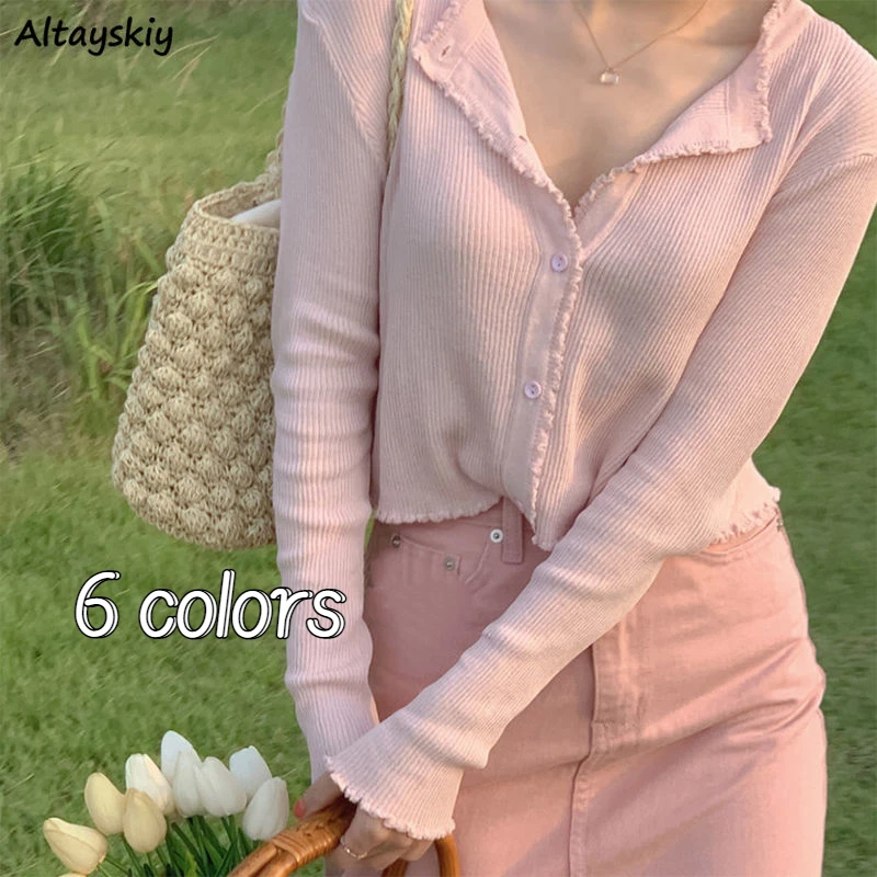 Cardigans Women Thin Summer Sun-proof Sweet Casual Simple Korean Fashion Crop Tops All-match Vacation Breathable Popular Chic