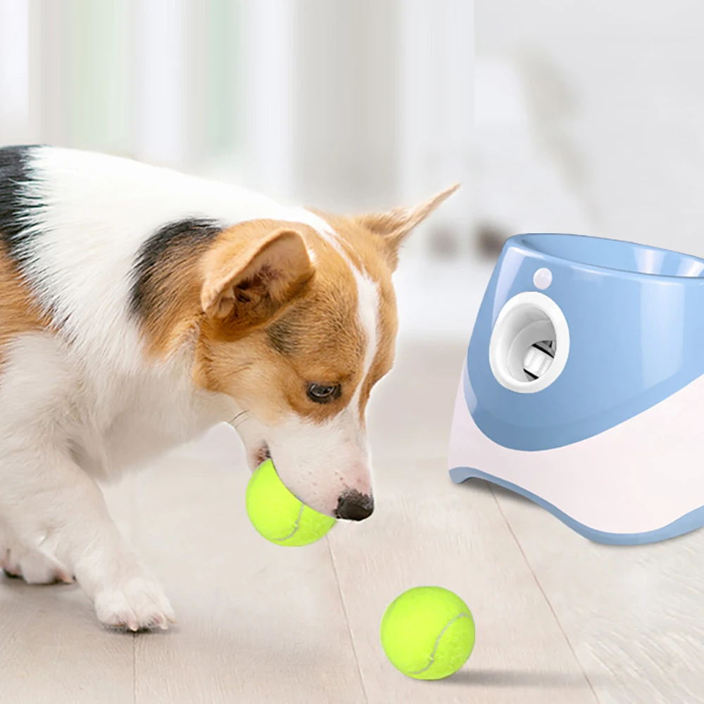 Automatic Dog Ball Launcher Training Catapult  Outdoor Pets Interactive Toy Tennis Transmitter Thrower With Treat Dispenser