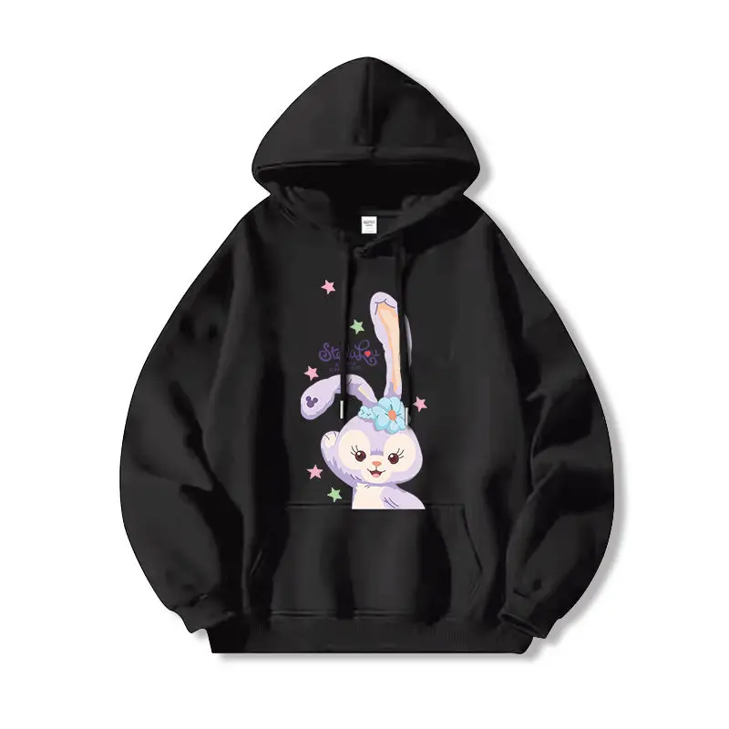

Cartoon Animal Group Hoodie Women Cotton Fleece Pullover 2025 Autumn Winter Graphic Sweatshirt White Base Dog Bear Rabbit