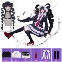 Dangaronpa Celestia Ludenberg Cosplay Dangaronpa Costume School Uniform Women's Halloween Full Set Gothic Lolita Costume Party