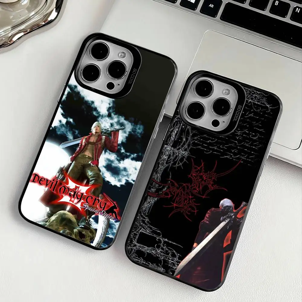 

Dante Devil may cry Fan art Phone Case For Apple 11 12 13 14 15 16Pro Max Plus Protect Plating Phone Cover