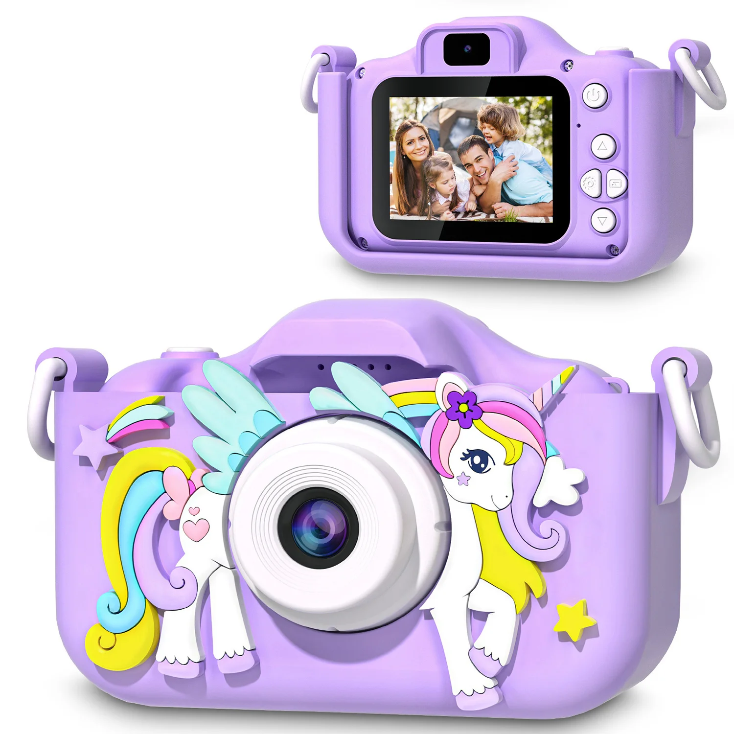 Kids Camera Toys Boys Girls Children Digital Camera with Silicone Cases For Kid Suitable Selfie Video Birthday Toy For Children