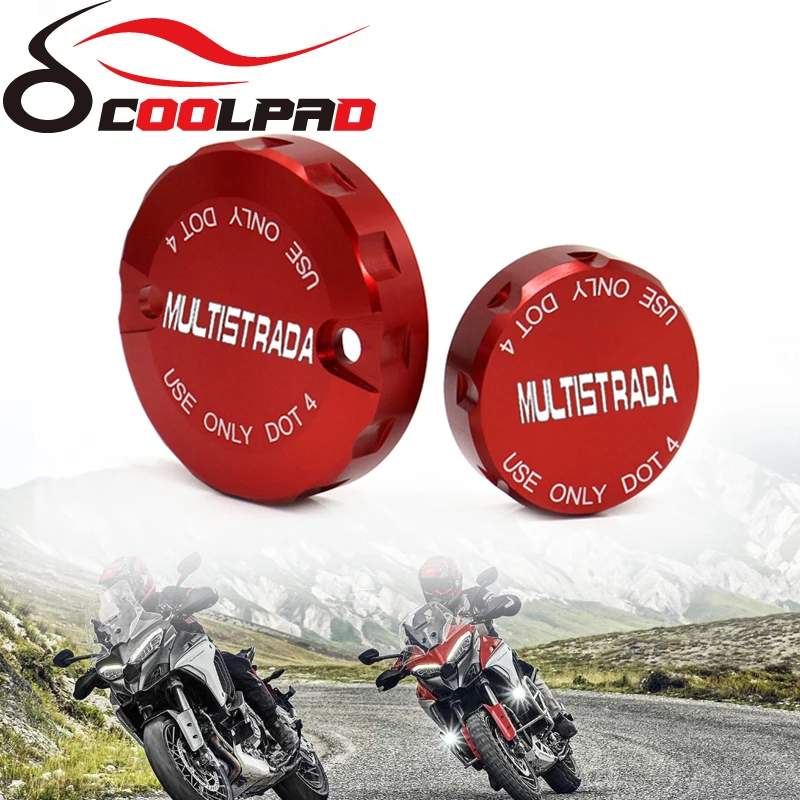 

Front Brake Clutch Reservoir Cover For DUCATI Multistrada 1200 DVT ENDURO 1260 V4 S Motorcycle Accessories Fluid Oil Pump Caps