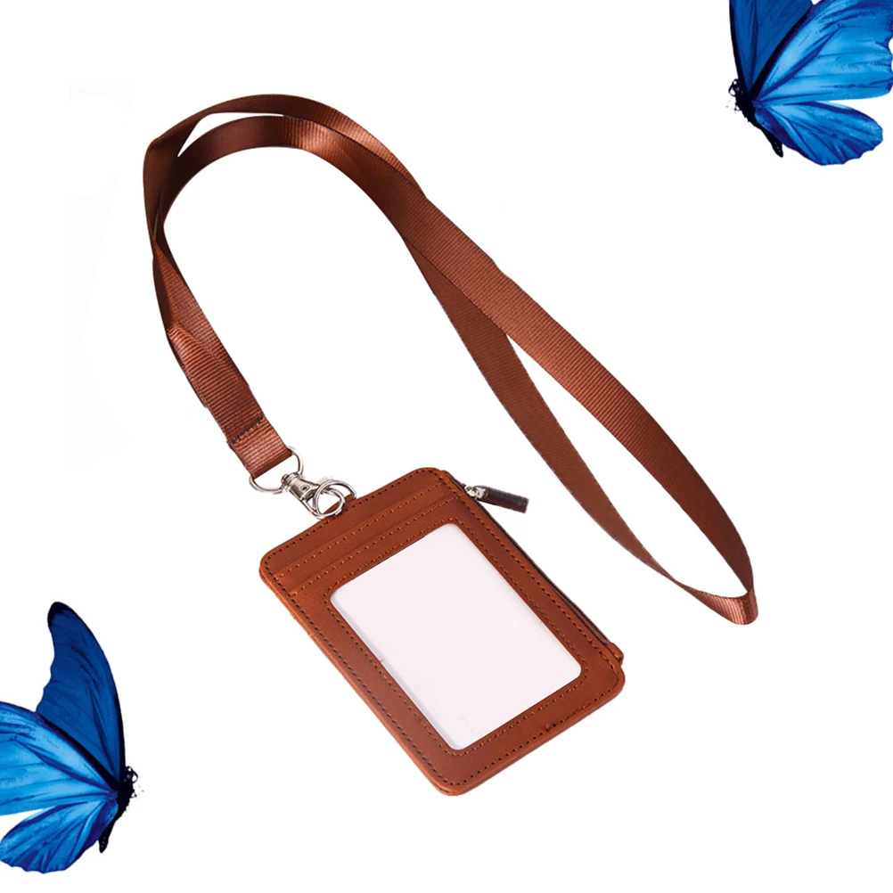 

Badge Card Holder Rope Hanging Work Permit ID Name Tag Protector Storage Pocket