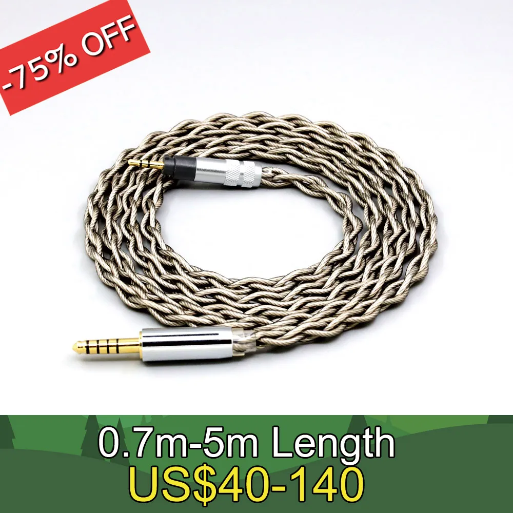 99% Pure Silver + Graphene Silver Plated Shield Earphone Cable For Sennheiser Urbanite XL On/Over Ear Headphone LN007962