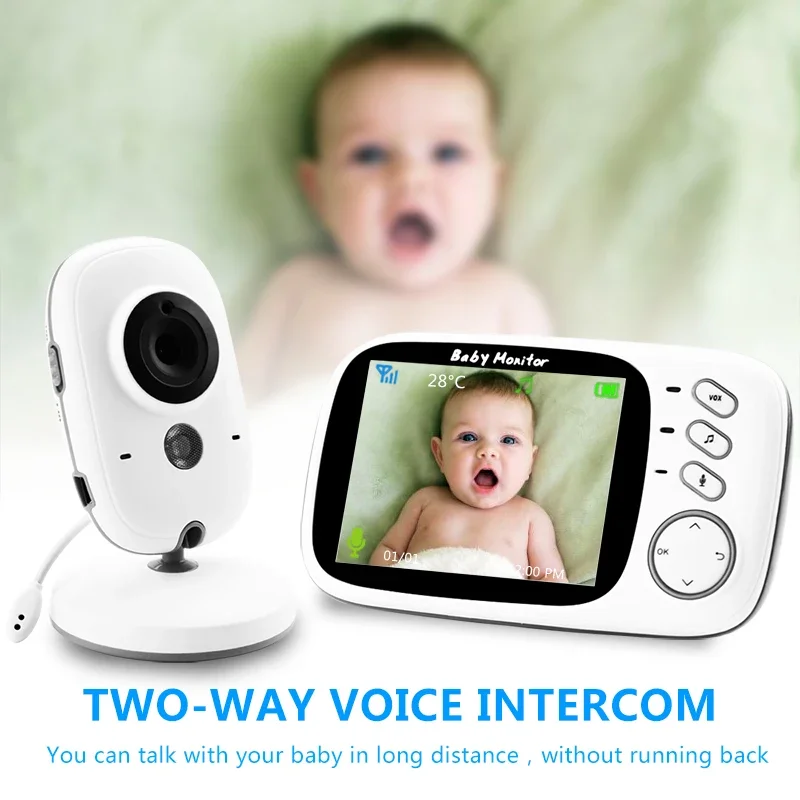 

2.4G Wireless Video Baby Monitor with 3.2 Inches LCD 2 Way Audio Talk Night Vision Surveillance Security Camera Babysitter new