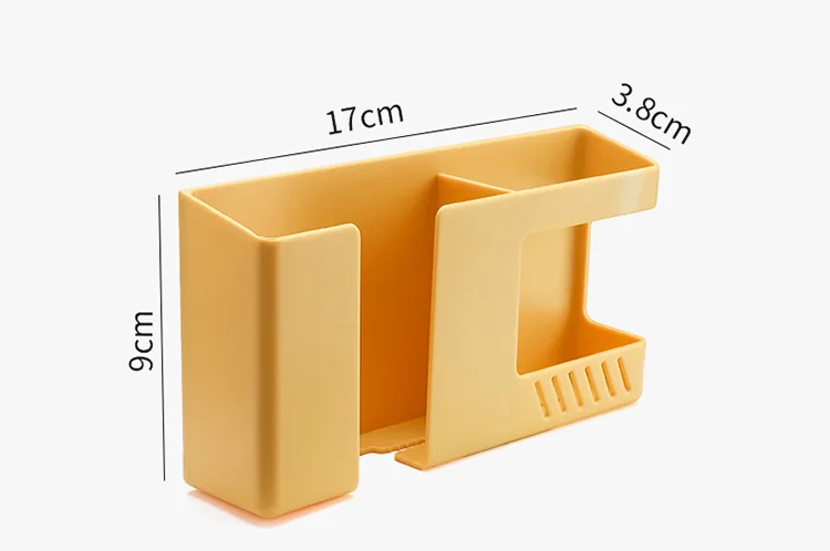 Weiße Wandbehang Aufbewahrungsbox Haushalt Wohnzimmer Conditioner Fernbedienung Nachttisch Telefon Aufbewahrungshalter Organizer Box Regal – Detail 6