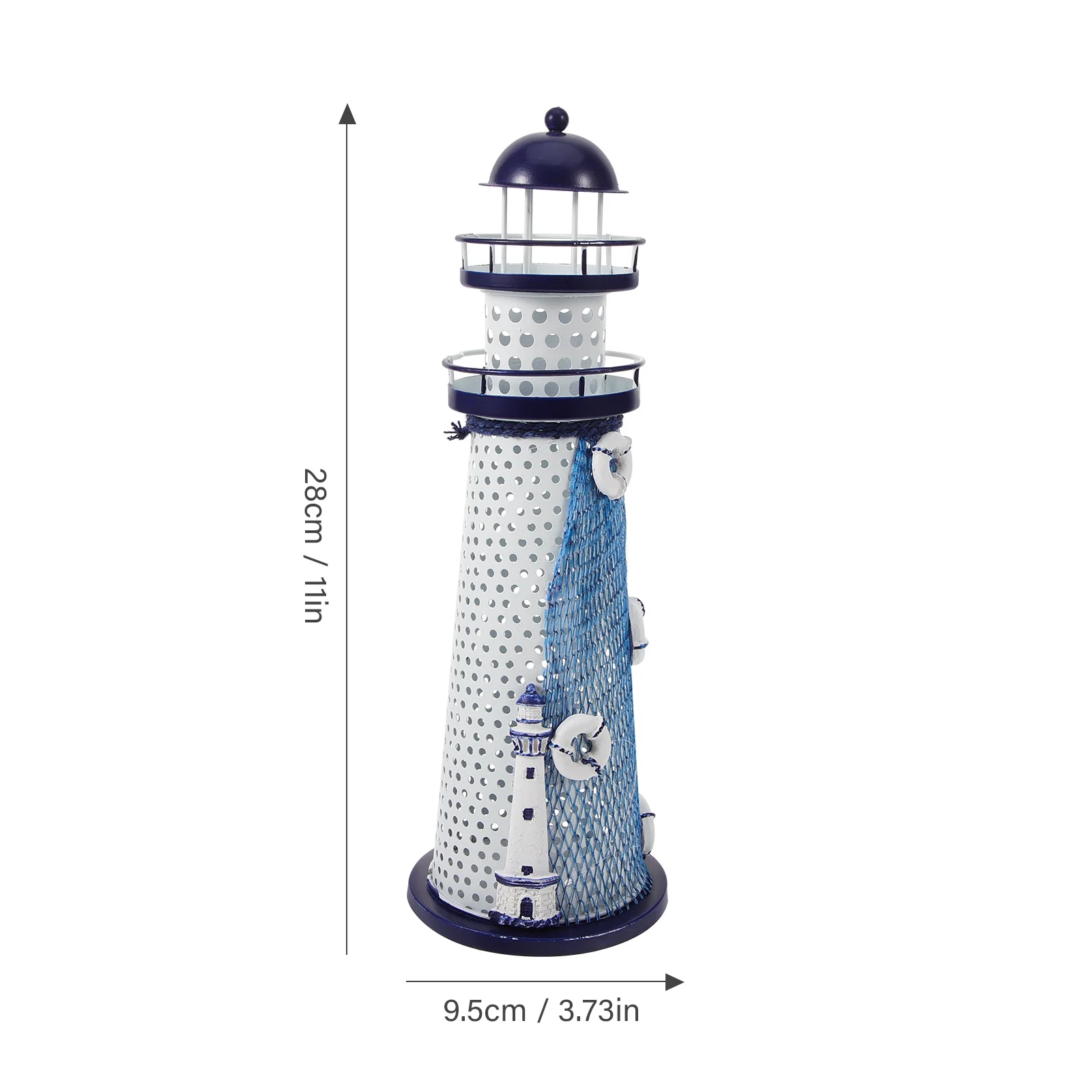 Candelabro de faro oceánico, decoración romántica, lámpara de regalo, luces nocturnas, estudio ornamental de hierro pequeño
