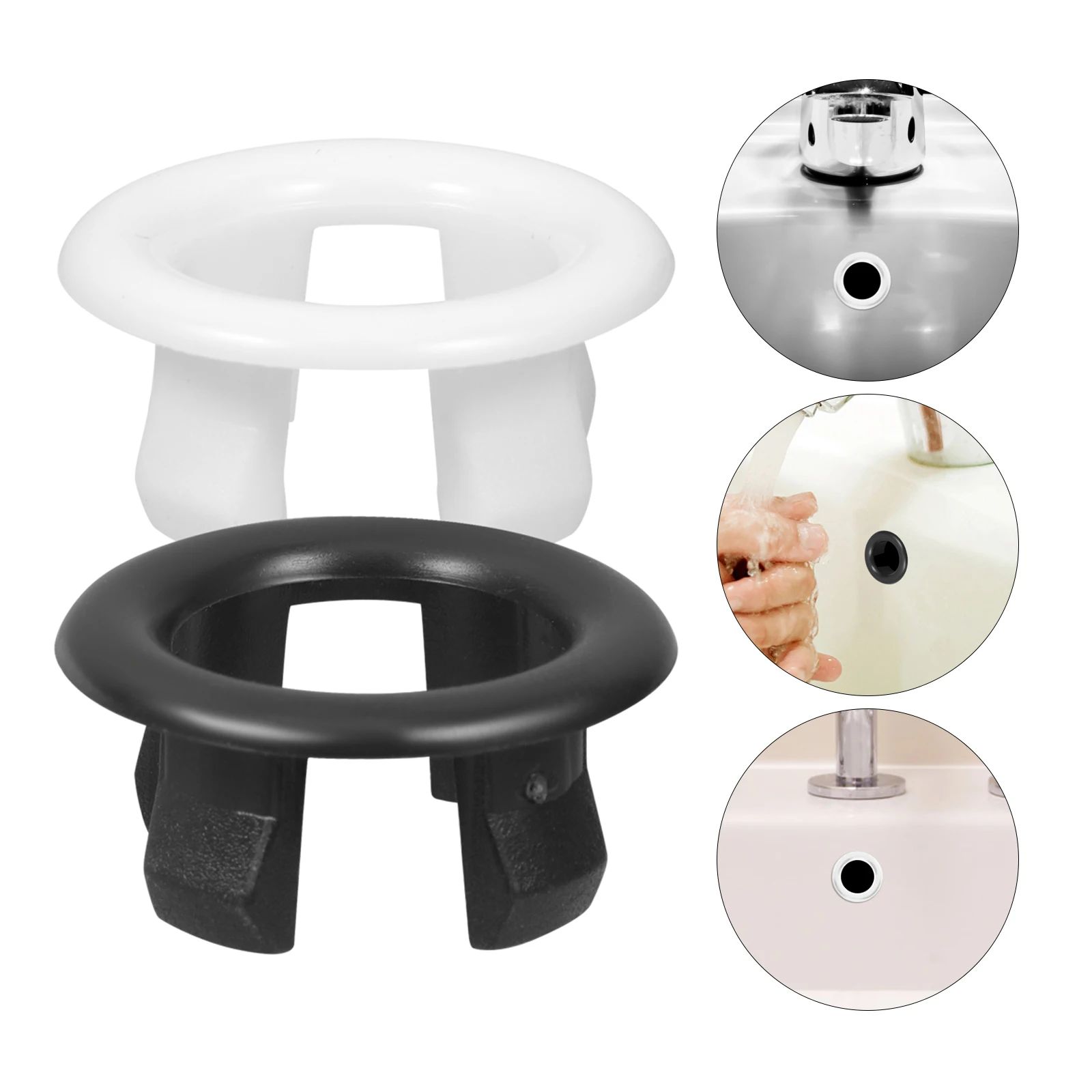 

10pcs Sink Rings Durable Bathroom Drain Leak Prevention Easy Install For Kitchen Basin Accessoriesbathtub Overflow Cover Sink