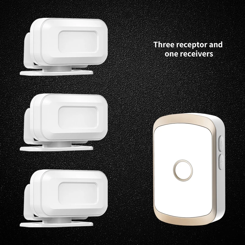 Cacazi M20 5th gear volume 52 ring 0-110DB 280M remote control wireless infrared emergency doorbell PIR motion detector safe