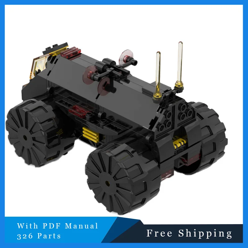 326 pçs criativo legal preto transporte carro modular moc blocos de construção modelo crianças educação diy montagem brinquedos presentes aniversário
