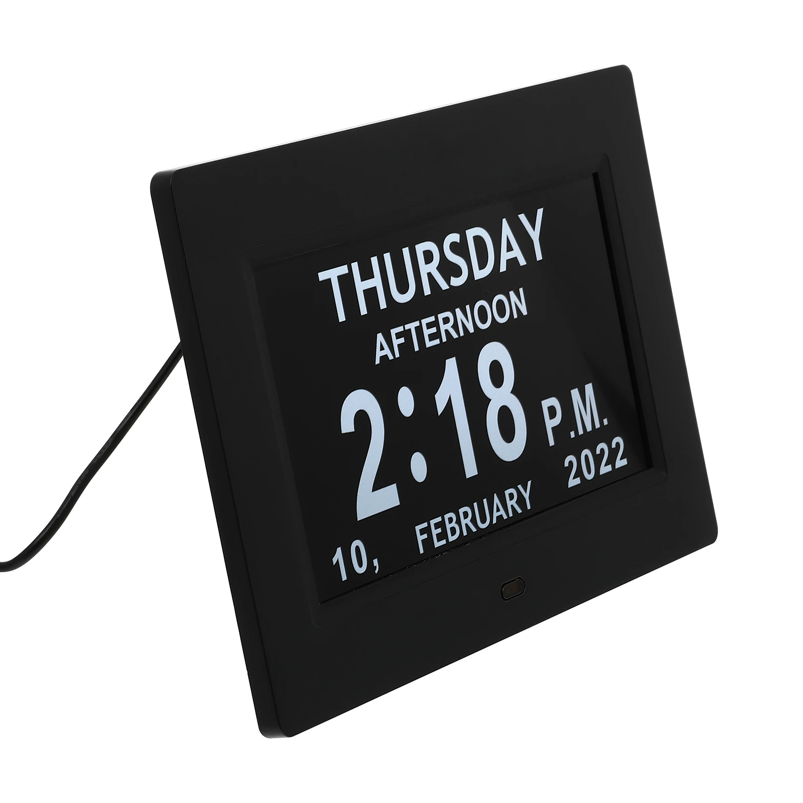 

Digital Clock for Elderly Large Date Time Display Calendar Alarm Clock Electronic Photo Frame 7 Inch Dual Office