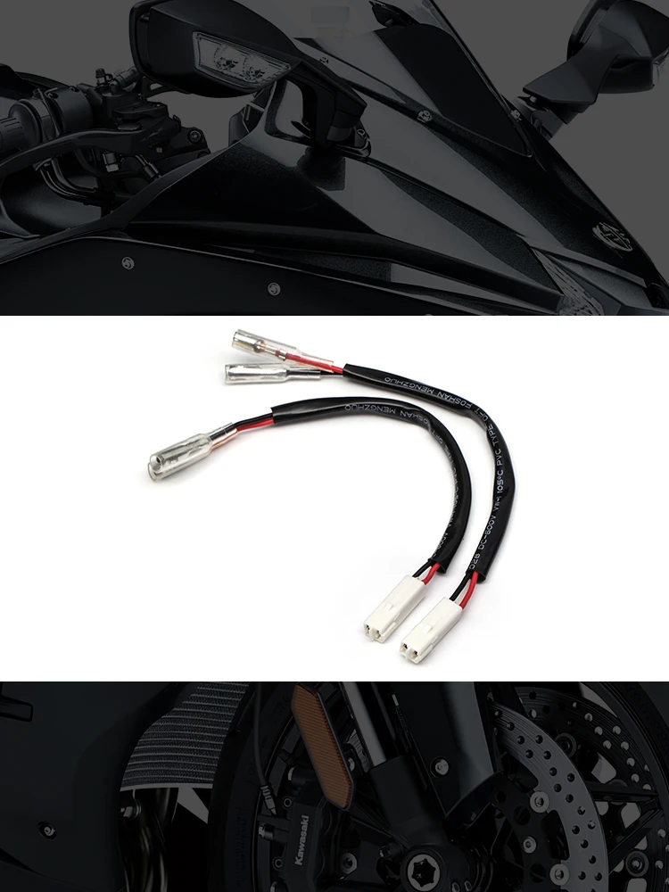 Turn Signal Wire Adapter Indicator Connectors Blinker Cable Plug For Kawasaki Z750 Kle 500 Ninja 250 Z900 Motorcycle Accessories