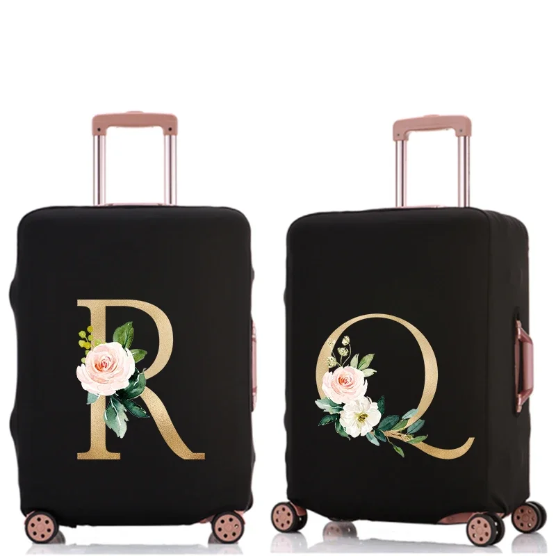 Gold Letter Luggage Cover Thicker Protective Cover Removeable Luggage Cover Suitable for 18-32 Inch Travel Accessories