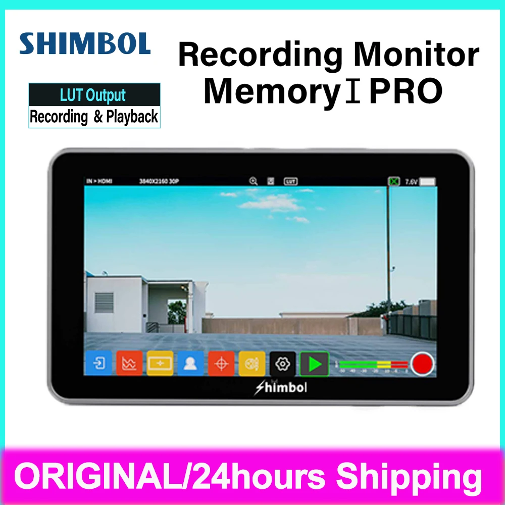 SHIMBOL MEMORY Ⅰ PRO Recording Monitor 5.5″ 1920x1080 2000nits 3D LUT HDMI-compatible 3G-SDI Touchscreen Video Recorder Monitor