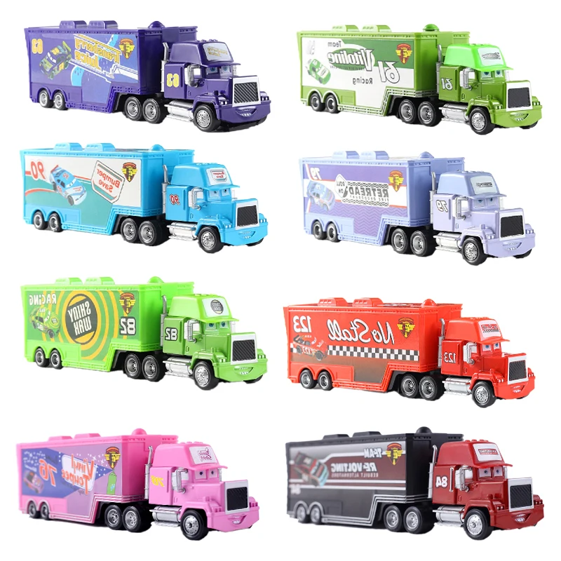 Disney Pixar Cars Racing 2 3 Toy Lightning McQueen Storm Mater Chick Hicks Mack Truck Collection Alloy Metal Model Children Gift