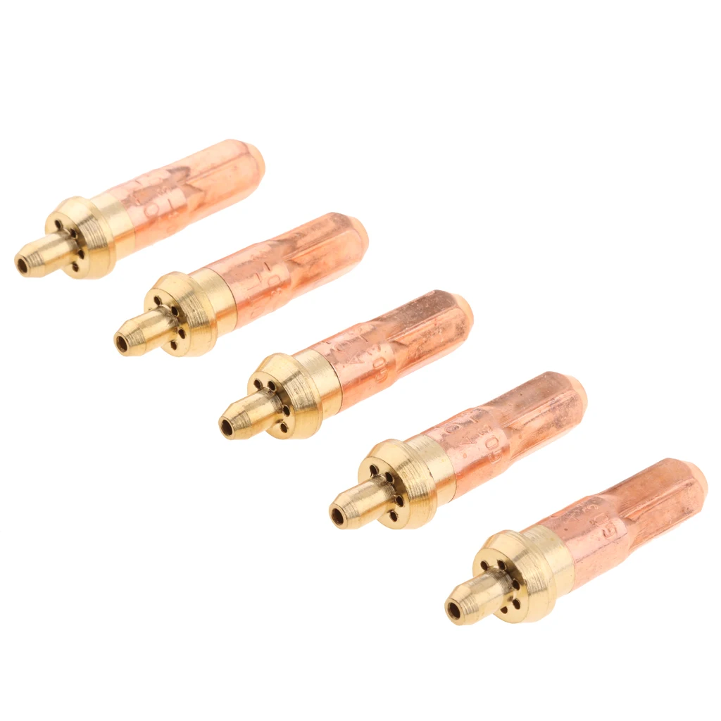 5pcs Brass Propane/Natural Gas Cutting Tip for Torch 10-20mm Size 2#