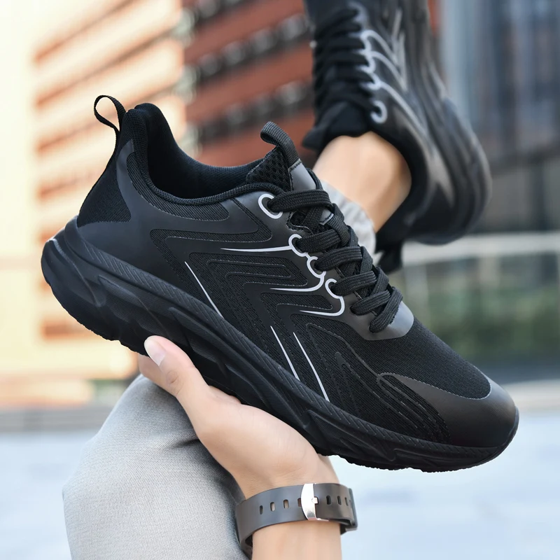 

New Men Running Shoes Breathable Comfortable Outdoor Blade Loafers Brand Fashion Casual Leisure Jogging Walking Lace-up Sneakers