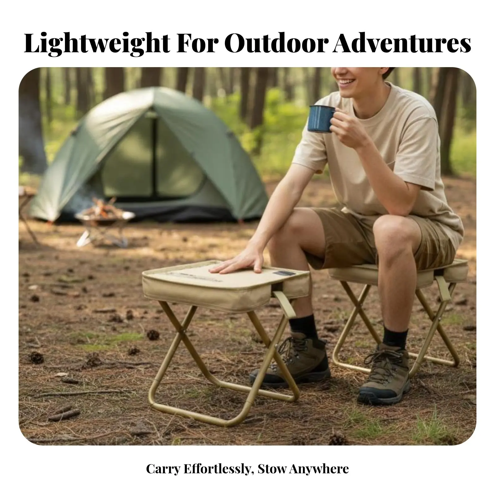 

Складной туристический стул, компактное и легкое сиденье для кемпинга, экономит место, подходит для туристов, рыболовов, садоводов.