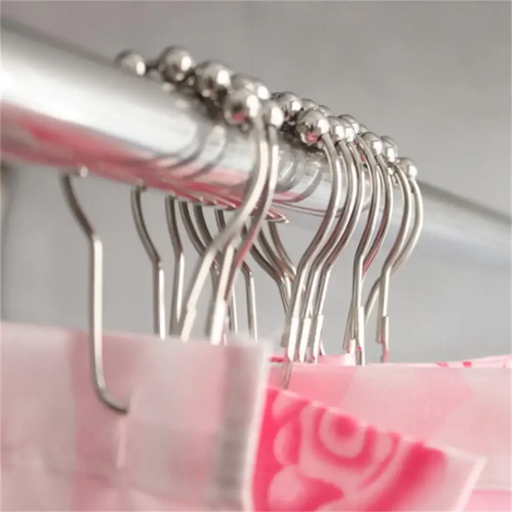 12 PCS metal stainless steel Gourd Shaped Pearl Shower Curtain Hook/gourd Hook/hook Used for Shower Curtain Buckle