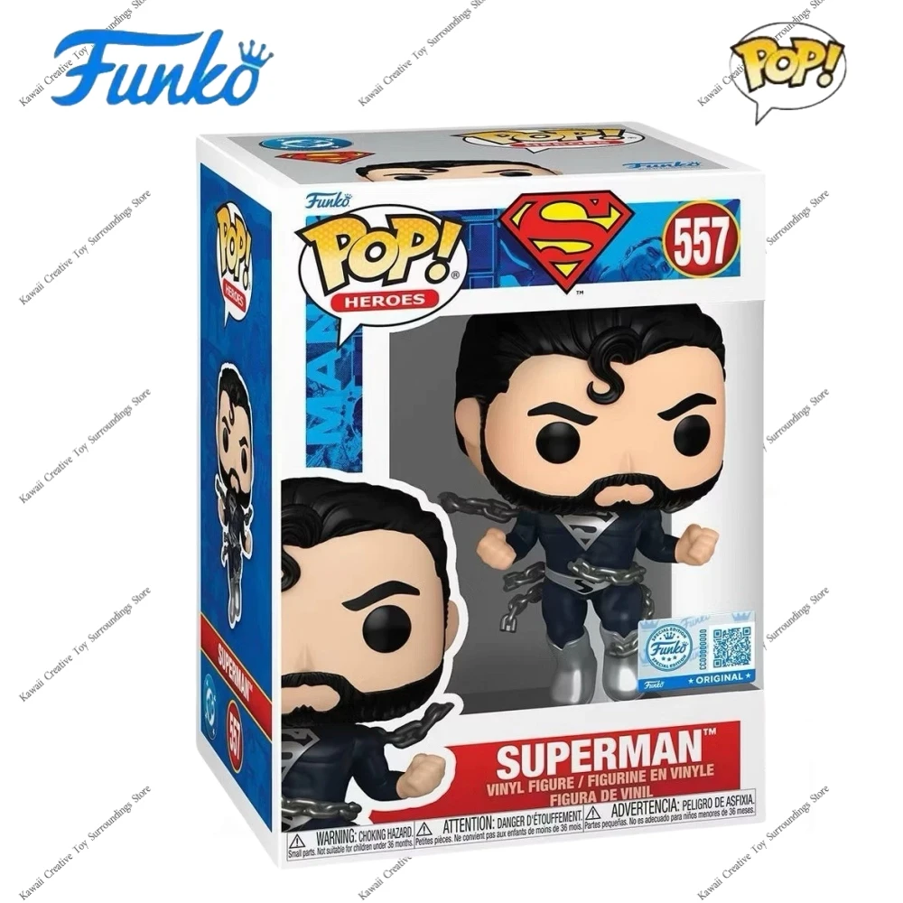

Superman (Black Suit) 557 Figures Funko POP Vinyl Figure DC Comics Collectible Limited Edition Figurine Decoration Toy Gift