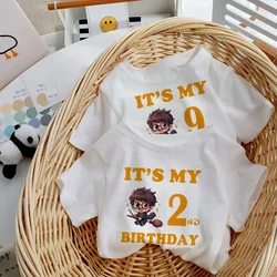 Harries Children T-Shirt birthday number 123456789 Magic Movie Clothes Potters Cartoons Anime Kid Boy Girl Tee Shirts Casual Top
