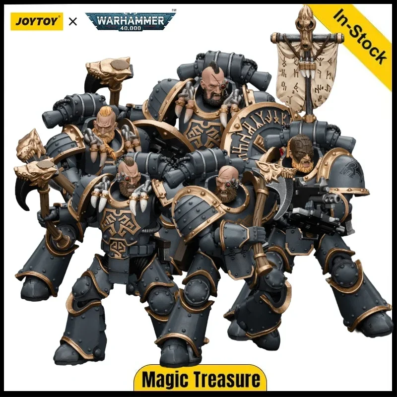 

[In Stock]JOYTOY Warhammer 30K The Horus Heresy 1/18 Action Figure Space Wolves Grey Slayer Pack Anime Model Toys Gift