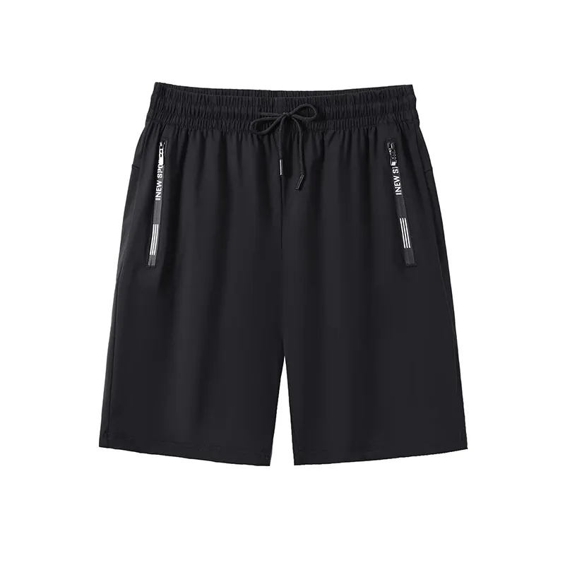 

Ice Silk Fitn Спортивные повседневные баскетбольные орты Мужские тонкие брюки Qui Dry ket на молнии Five Beach Pants Summer Cool Feeling orts