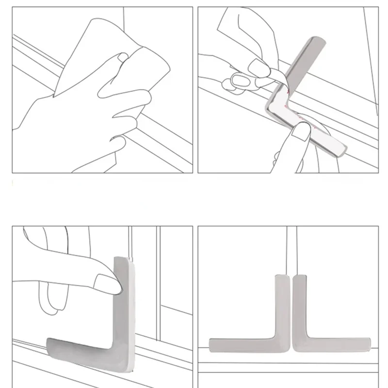 L-Shaped Anti-Collision Protective Cover Soft Desk Edge Protective Cover Anti-Collision Protective Cover-[Qahk]