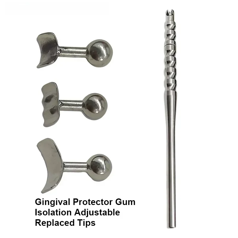 Dental Implant Gingival Protector Socket Shield Retractor for Gum Separation and Isolation with 3 Replaceable Tips