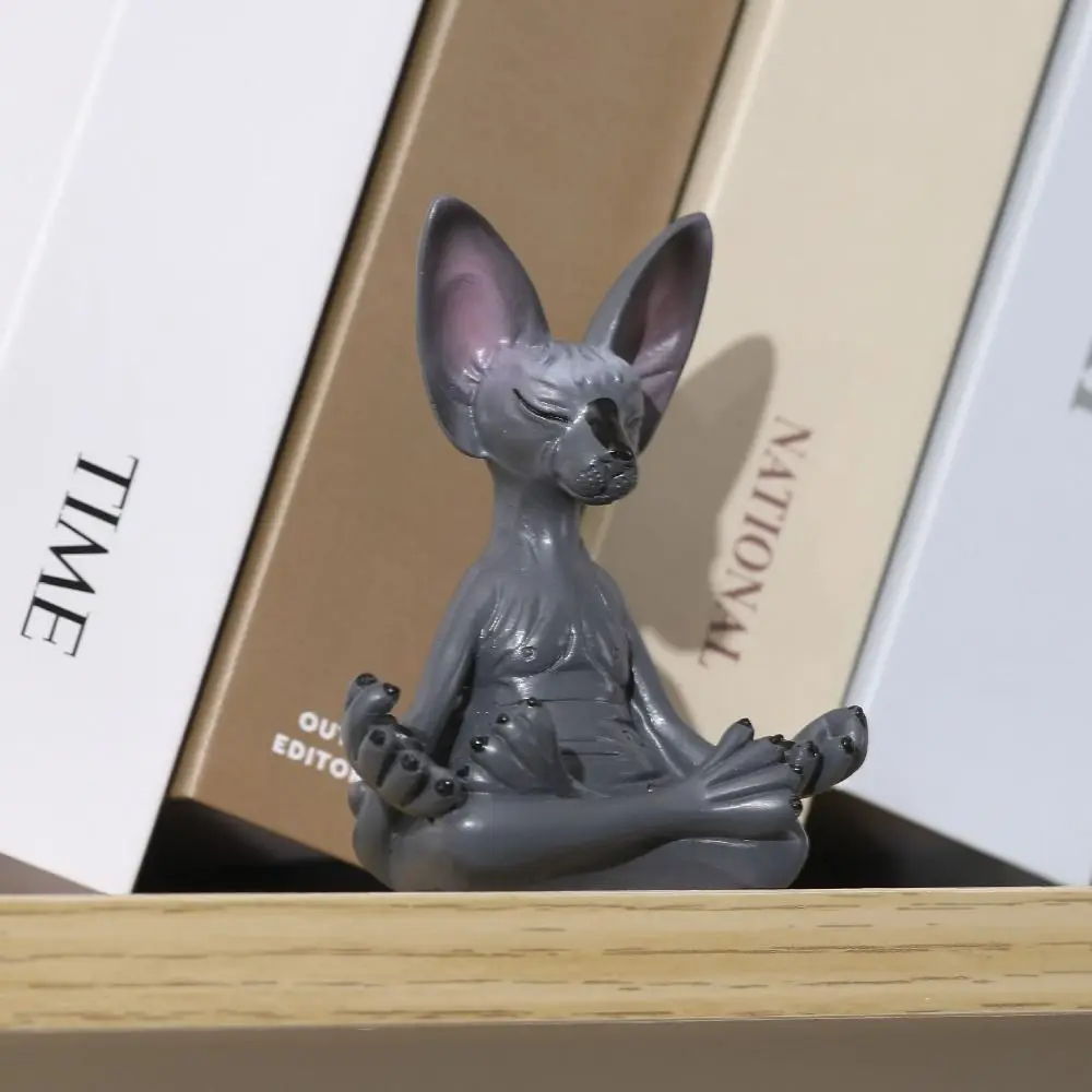 

Resin Simulation Hairless Cat Figurine Sphinx Cat Hairless Cat Sphinx Cat Animal Model Figure Crafts DIY