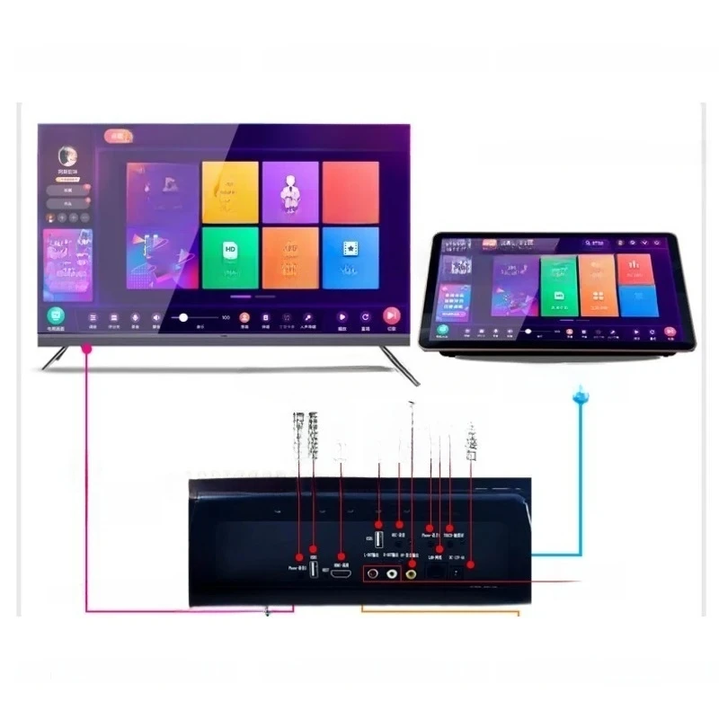 18.5 Inch Voice Dual System Song Selection Home KTV Capacitive Screen All-In-One Karaoke Audio Set