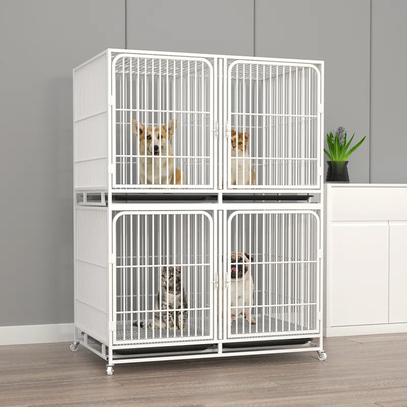 Hot Selling White 1 Layer 2 3 Layers Breeding Galvanized Pet Villa Cheap Cat Cage Enclosure Outdoor Metal Cat Boarding Cages