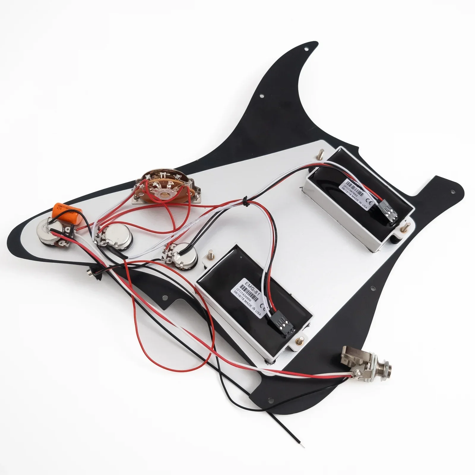 HH Prewired Loaded Guitar Pickguard Set with Active Humbucker Pickups for ST Style Electric Guitar Replacement view 5