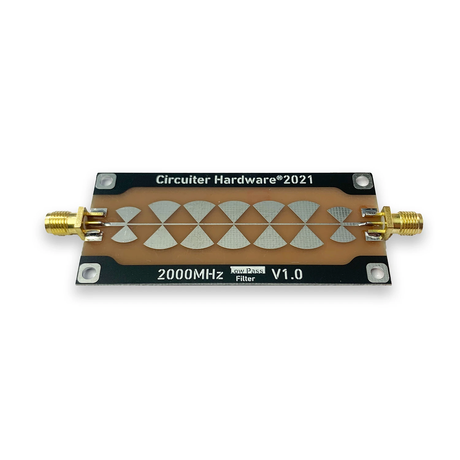 1Mhz-2000Mhz Butterfly RF Low Pass Filter Butterfly Microstrip Line Filter Radio Amplifier 433Mhz 868Mhz 915Mhz 1090M 1.2G 1.5G